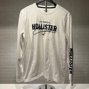 Hollister Los Angeles Long Sleeve T-Shirt White Crew Neck
